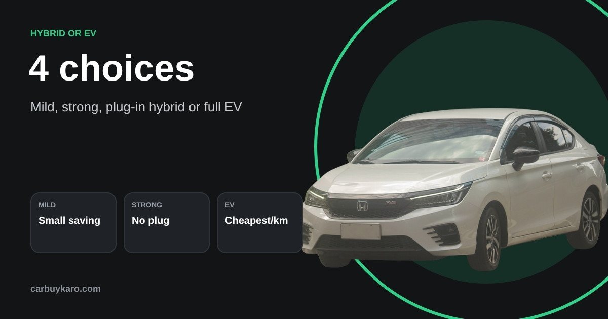 Hybrid vs Electric Car in India: Mild, Strong, Plug-in Hybrid or EV?: key numbers