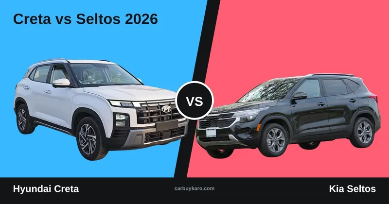 Hyundai Creta vs Kia Seltos 2026: Price, Engines, Features and Which to Buy