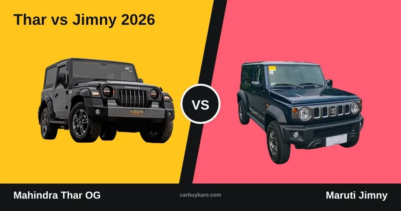 Mahindra Thar vs Maruti Jimny 2026: Off-Road, City Use, Price and Which to Buy
